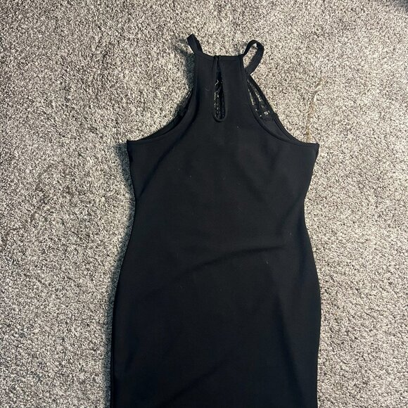 Almost Famous Black Embellished Halter Bodycon Dress - Size S - Picture 4 of 6